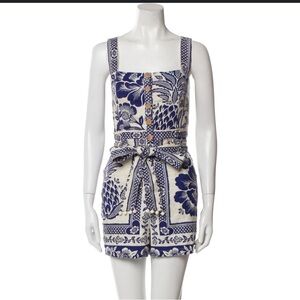 FARM Rio Blue and White Floral Mini Dress
